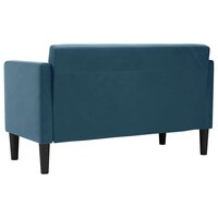 Loveseat bank blauw 111 cm fluweel 5
