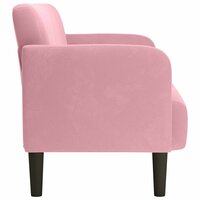 Loveseat bank 109 cm fluweel roze 4