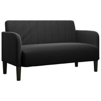 Loveseat bank 109 cm fluweel zwart 2