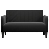 Loveseat bank 109 cm fluweel zwart 3