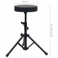 Drumkruk verstelbaar rond zwart 6