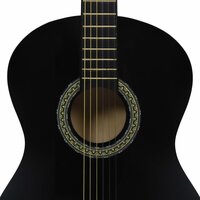 Gitaar klassiek beginner met tas 4/4 39&amp;quot; zwart 6