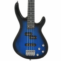Basgitaar voor beginners elektrisch met tas 4/4 46&amp;quot; blauw zwart 6
