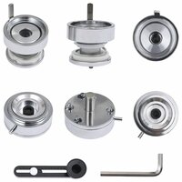 Buttonmachine met cirkelsnijder draaipunch 44 mm 8