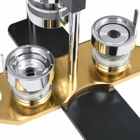 Buttonmachine met cirkelsnijder draaipunch 25 mm 7