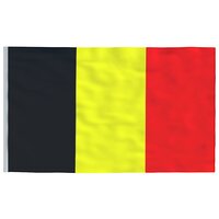 Vlag met vlaggenmast Belgi&amp;euml; 6,08 m aluminium 4