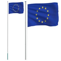 Vlag met vlaggenmast Europa 6,08 m aluminium 2
