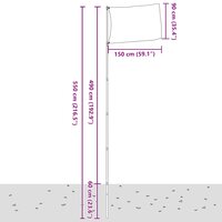 Vlag met vlaggenmast Belgi&amp;euml; 5,5 m aluminium 6