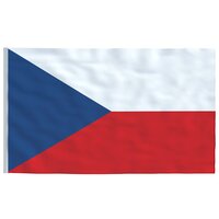 Vlag met vlaggenmast Tsjechi&amp;euml; 5,5 m aluminium 4