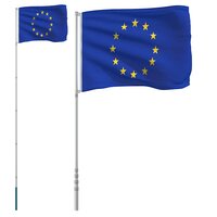 Vlag met vlaggenmast Europa 5,5 m aluminium 2