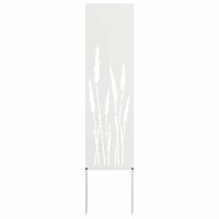 Privacyscherm Fretwerk Wit 32 x 140 cm Koudgewalst staal 2