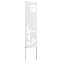 Privacyscherm Fretwerk Wit 32 x 140 cm Koudgewalst staal 4