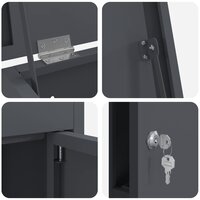 Pakketbrievenbus met slot Antraciet 44,5 x 29 x 110,5 cm Staal 8