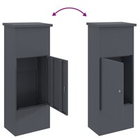 Pakketbrievenbus met slot Antraciet 44,5 x 29 x 110,5 cm Staal 9