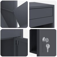 Pakketbrievenbus met opslag Antraciet 47,5 x 38 x 59 cm Staal 8