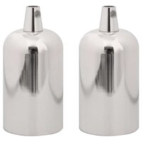 Lampfitting 2 stuks nikkel satijn E27 2