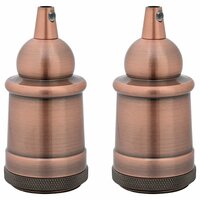 Lampfitting 2 stuks rood brons E27 2