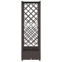 Verhoogde tuinbak met Trellis en Dak Bruin 164 x 40 x 121 cm PP 5