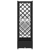 Verhoogde tuinbak met Trellis en Dak Zwart 164 x 40 x 121 cm PP 5
