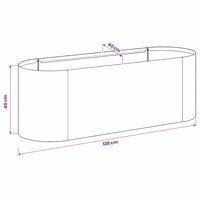 Verhoogd Tuinbed weervast staal 120 x 40 x 40 cm 9