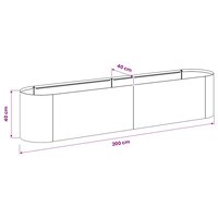 Verhoogd Tuinbed Zwart 200 x 40 x 40 cm 8