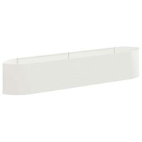 Verhoogd Tuinbed Wit 220 x 40 x 40 cm Staal 2