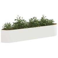 Verhoogd Tuinbed Wit 220 x 40 x 40 cm Staal 3