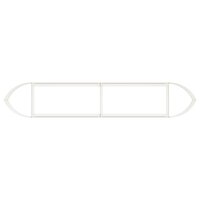 Verhoogd Tuinbed Wit 220 x 40 x 40 cm Staal 5