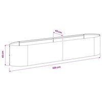 Verhoogd Tuinbed Gegalvaniseerd staal 220 x 40 x 40 cm Staal 8
