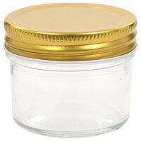 Jampotten met goudkleurige deksels 96 st 110 ml glas 4