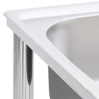 CampingSpoelbak enkele bak roestvrij staal 6