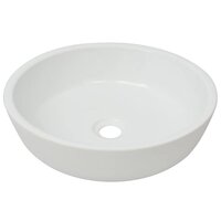 Wastafel rond wit 42x12 cm keramiek 2