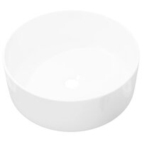 Wastafel rond wit 40x15 cm keramiek 2
