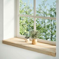Vensterbanken 2 st onbehandeld 80x30x2 cm massief eikenhout 2