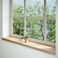 Vensterbanken 2 st onbehandeld 140x30x2 cm massief eikenhout 2