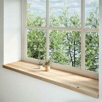 Vensterbanken 2 st onbehandeld 160x40x2 cm massief eikenhout 2