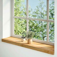 Vensterbanken 2 st 70x20x2 cm massief eikenhout lichtbruin 2