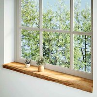 Vensterbanken 2 st 120x20x2 cm massief eikenhout lichtbruin 2