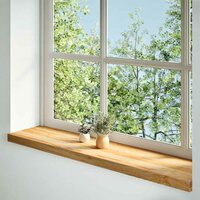 Vensterbanken 2 st 100x25x2 cm massief eikenhout lichtbruin 2