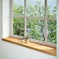 Vensterbanken 2 st 140x25x2 cm massief eikenhout lichtbruin 2