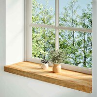 Vensterbanken 2 st 90x30x2 cm massief eikenhout lichtbruin 2