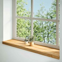 Vensterbanken 2 st 110x30x2 cm massief eikenhout lichtbruin 2
