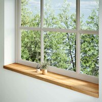 Vensterbanken 2 st 160x30x2 cm massief eikenhout lichtbruin 2