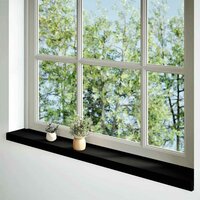 Vensterbanken 2 st 140x15x2 cm massief eikenhout bruin-zwart 2
