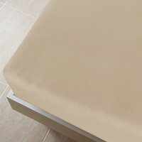 Hoeslakens jersey 2 st 90x200 cm katoen taupe 3