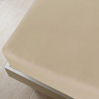 Hoeslaken jersey 180x200 cm katoen taupe 3