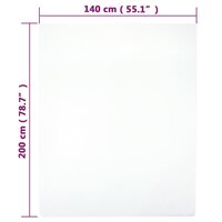 Hoeslakens jersey 2 st 140x200 cm katoen wit 4