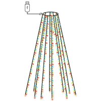 Kerstboomverlichting 500 LED&amp;apos;s meerkleurig binnen/buiten 500 cm 2