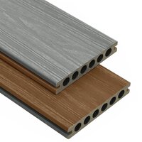 Terrasplanken met accessoires 16 m&amp;sup2; 2,2 m HKC bruin en grijs 2