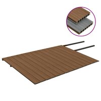 Terrasplanken met accessoires 35 m&amp;sup2; 4 m HKC bruin en grijs 3